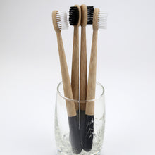 Load image into Gallery viewer, AT02 Natural Eco Friendly Biodegradable Vegan Organic Charcoal Manual Bamboo Toothbrushes