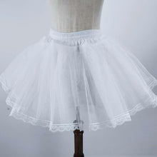 Load image into Gallery viewer, Tulle Petticoat Mini Underskirt with Lace Trim Short Hoopless Crinoline