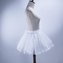 Load image into Gallery viewer, Tulle Petticoat Mini Underskirt with Lace Trim Short Hoopless Crinoline
