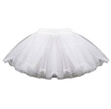 Load image into Gallery viewer, Tulle Petticoat Mini Underskirt with Lace Trim Short Hoopless Crinoline