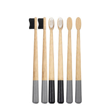 Load image into Gallery viewer, AT02 Natural Eco Friendly Biodegradable Vegan Organic Charcoal Manual Bamboo Toothbrushes