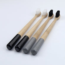 Load image into Gallery viewer, AT02 Natural Eco Friendly Biodegradable Vegan Organic Charcoal Manual Bamboo Toothbrushes
