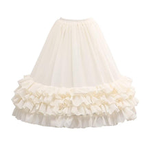 Load image into Gallery viewer, Long Chiffon A-line Full Petticoat Slip 1 Hoop Adjustable Lolita Crinoline Underskirt
