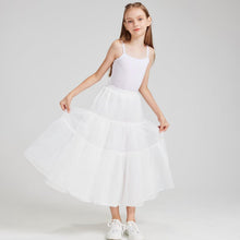 Load image into Gallery viewer, Long Hoopless Crinoline Underskirt Slips Petticoat Skirt for Girls Under Flower Dress JP01

