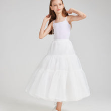 Load image into Gallery viewer, Long Hoopless Crinoline Underskirt Slips Petticoat Skirt for Girls Under Flower Dress JP01
