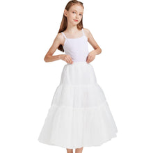 Load image into Gallery viewer, Long Hoopless Crinoline Underskirt Slips Petticoat Skirt for Girls Under Flower Dress JP01
