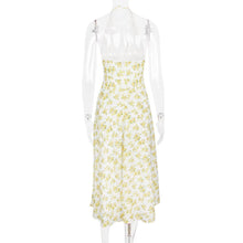 Load image into Gallery viewer, Halter Neck Sleeveless Floral Printing Spring Summer Midi Dresses for Women DRE6
