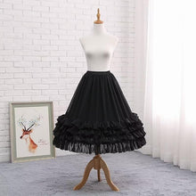 Load image into Gallery viewer, Long Chiffon A-line Full Petticoat Slip 1 Hoop Adjustable Lolita Crinoline Underskirt
