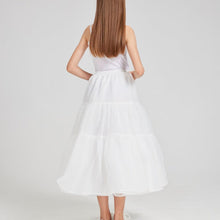 Load image into Gallery viewer, Long Hoopless Crinoline Underskirt Slips Petticoat Skirt for Girls Under Flower Dress JP01
