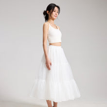 Load image into Gallery viewer, Long Hoopless Crinoline Underskirt Slips Petticoat Skirt for Girls
