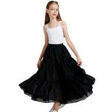 Load image into Gallery viewer, Long Hoopless Crinoline Underskirt Slips Petticoat Skirt for Girls Under Flower Dress JP01
