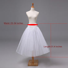 Load image into Gallery viewer, Girls Long A-line Tulle Lace Underskirt Hoopless Petticoat Slips (31.4 inches)
